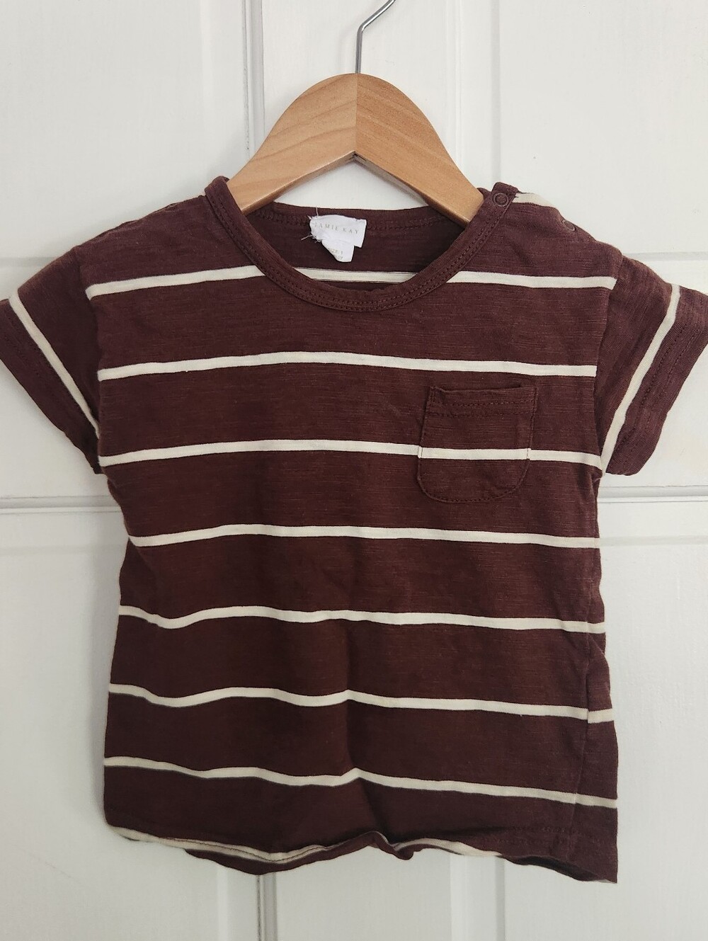Jamie Kay Striped Brown Kids T-Shirt